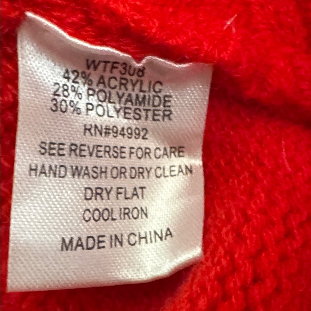 Patrizia Luca Bold Crossover Cable knit red sweater size Small - Picture 5 of 8